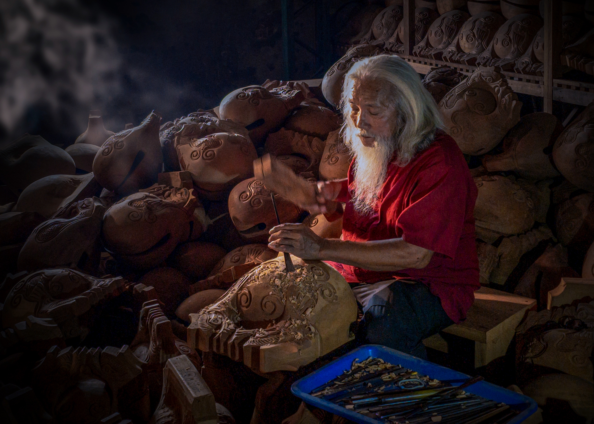 銀牌 何為今-手工木魚製作01